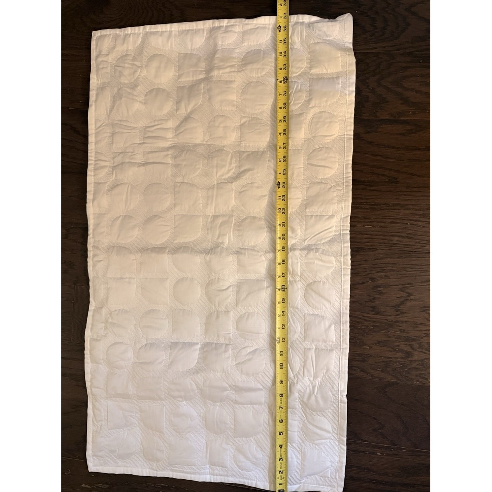 1 Kate Spade New York Noel White Marshmallow King Sham 20x36 Quilted      !Read! - Picture 6 of 12